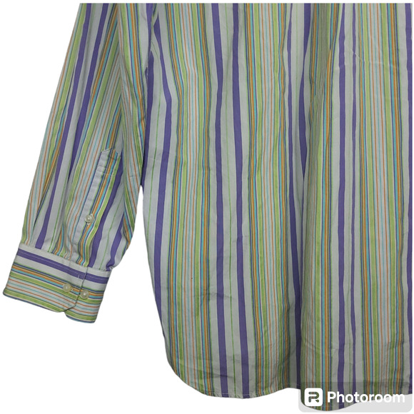 Vintage 90s Tommy Hilfiger Men's Long Sleeve Button-Up Shirt XL 80's 2 Ply - Picture 11 of 16